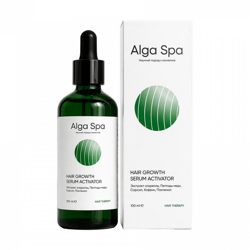 Сыворотка активатор роста волос на основе живой микроводоросли Alga Spa