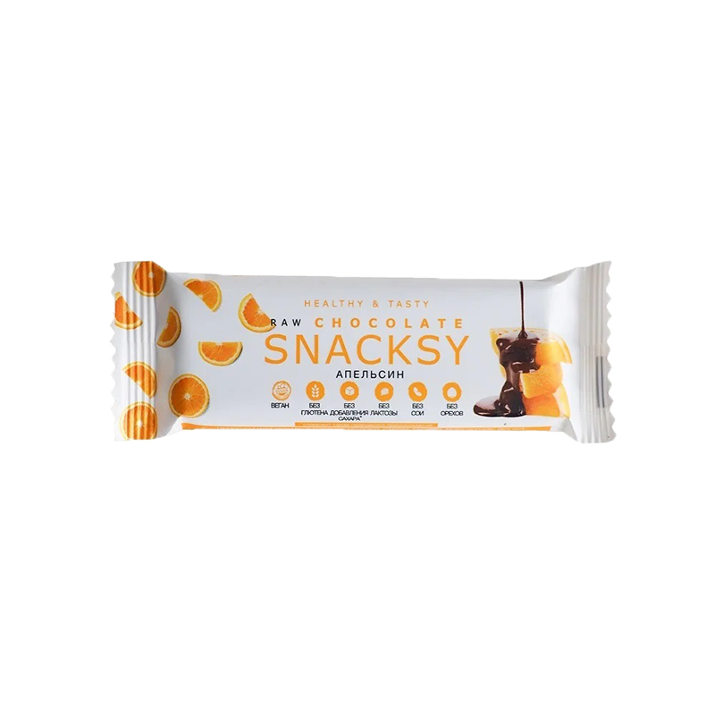 Батончик Raw Chocolate с апельсином Snacksy