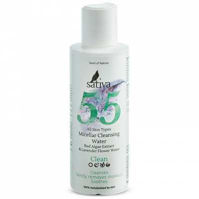 Мицеллярная вода №55 для очищения лица и снятия макияжа Sativa